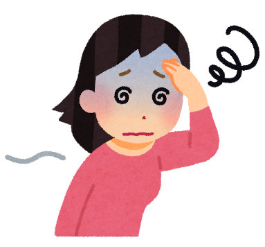 貧血になっている女性のイラスト